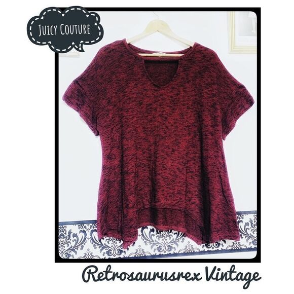 JUICY Couture Sangria Sharkbite Hem Tunic Blouse - Picture 5 of 7